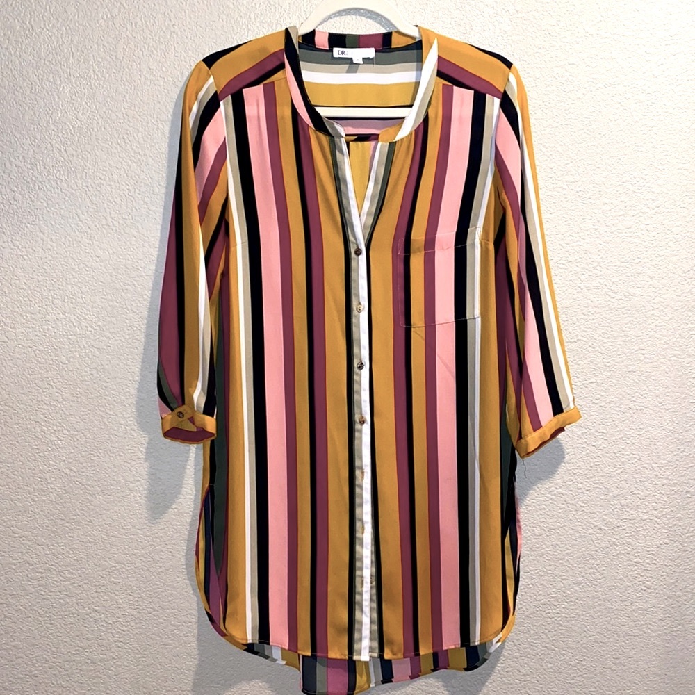 DR2 - Striped multi-color blouse - Size M
